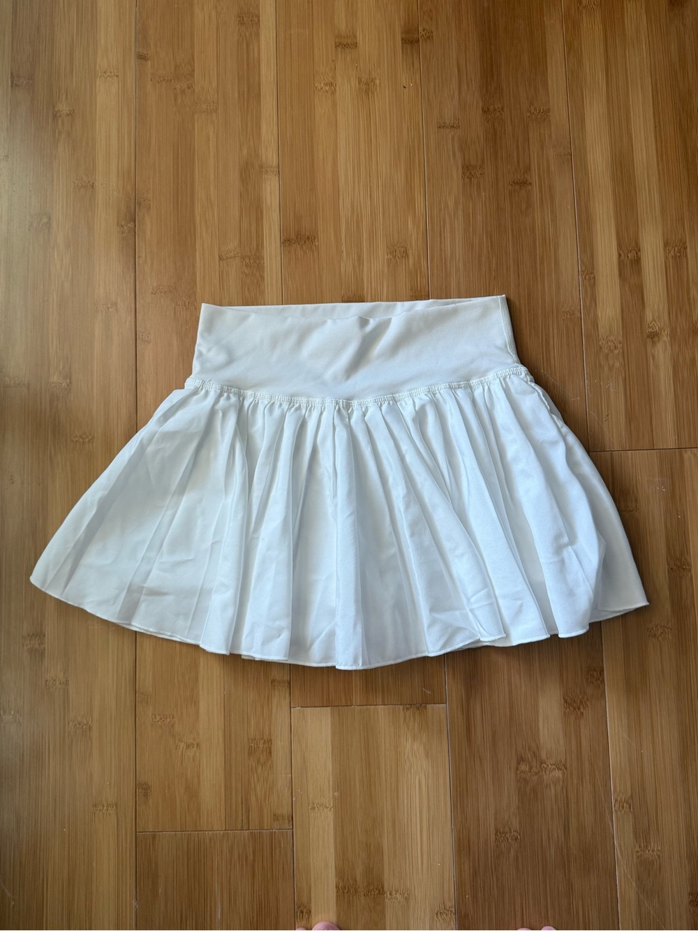 Altar'd State White Pleated Circle Skirt